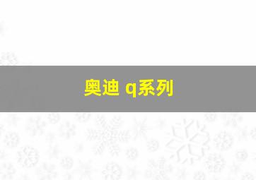 奥迪 q系列